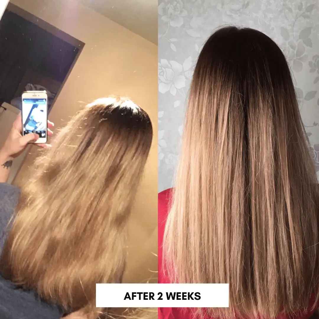 Moerie hair customer testimonial 2 before after